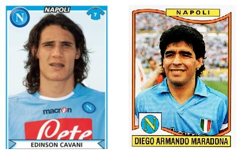 figurina di maradona e cavani