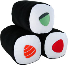 cuscino a forma di sushi